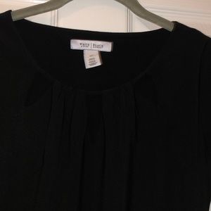 EUC White House Black Market black keyhole top